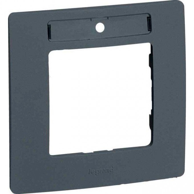 Рамка LEGRAND с держателем для маркировки 1 пост Etika алюминий 672556