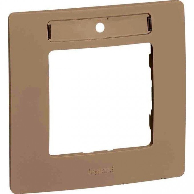Рамка LEGRAND с держателем для маркировки 1 пост Etika слоновая кость 672516
