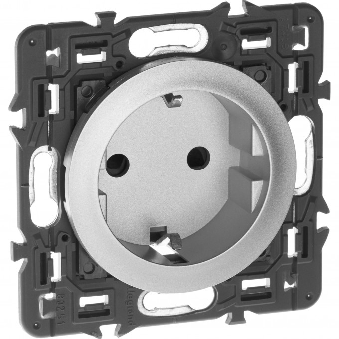 Розетка LEGRAND Celiane силовая 2К+З на винтах титан SET-1-067161-04