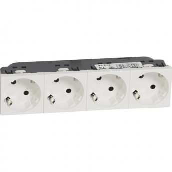 Розетка LEGRAND Mosaic 4Х2К+З под углом 45°, белый Розетка LEGRAND Mosaic 4Х2К+З под углом 45°, белый