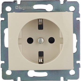 Розетка LEGRAND Valena 16А IP21 2P+E шторки слоновая кость