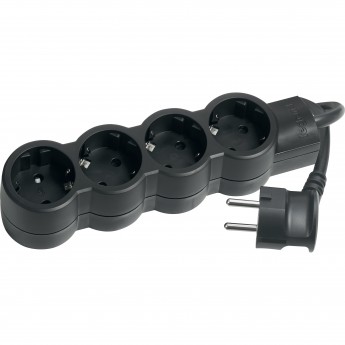 Удлинитель LEGRAND 4X2К+З 3м черный 695028